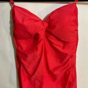 MERONA ONE PIECE SWIMSUIT SIZE LARGE-USED coral red